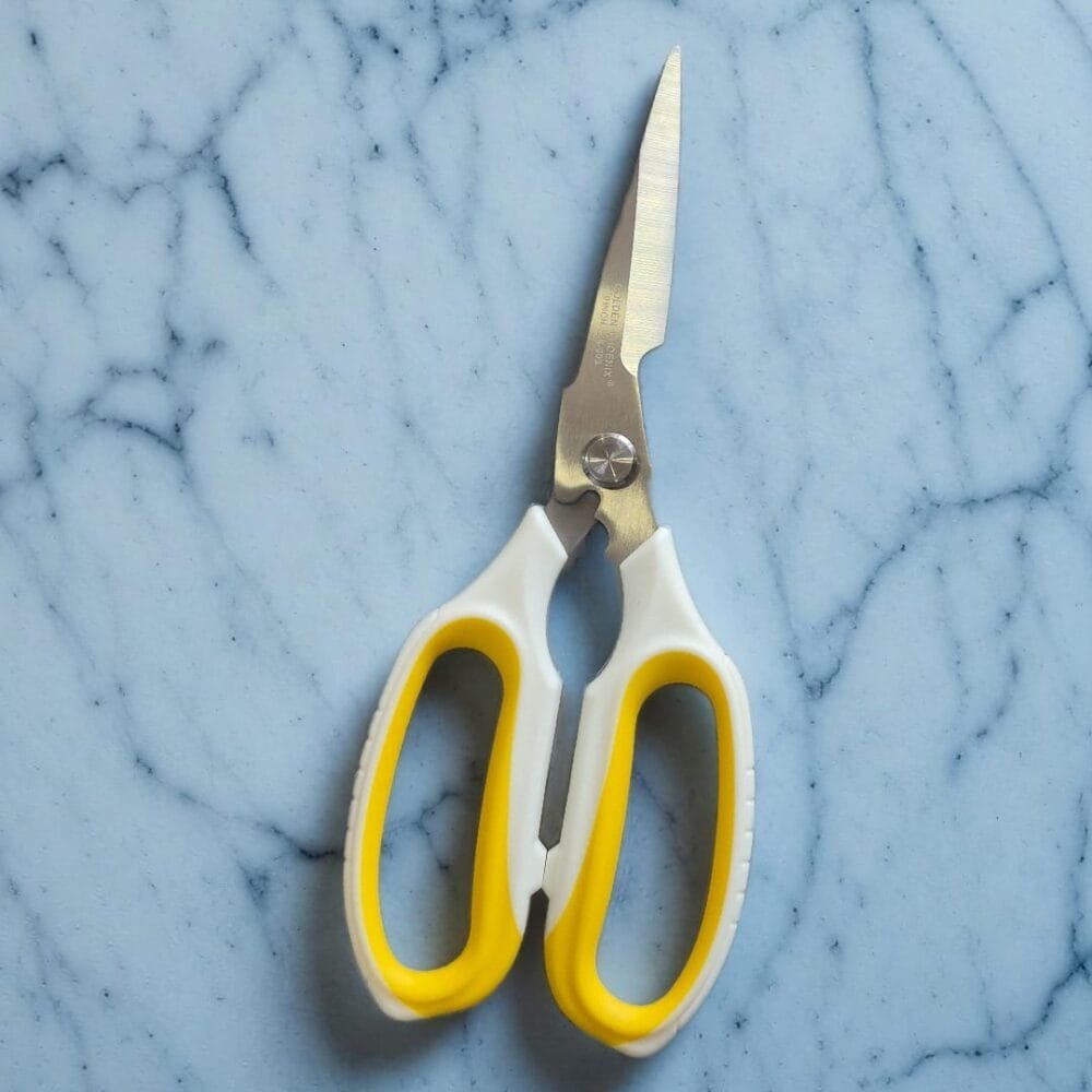 SDL Premium Kitchen Scissor for Kitchen Uses with Sharp Blade of Stainless Steel (Yellow & White)