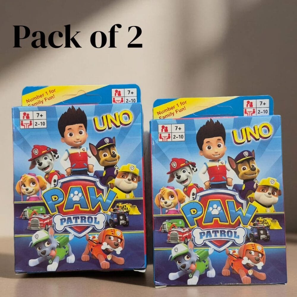SDL 2 Packs of Paw Patrol Theme Uno for Kids and Adults Travel and Indoor Card Games