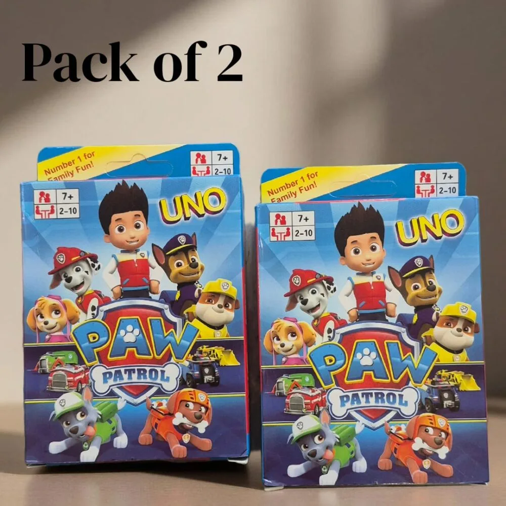 SDL 2 Packs of Paw Patrol Theme Uno for Kids and Adults Travel and Indoor Card Games