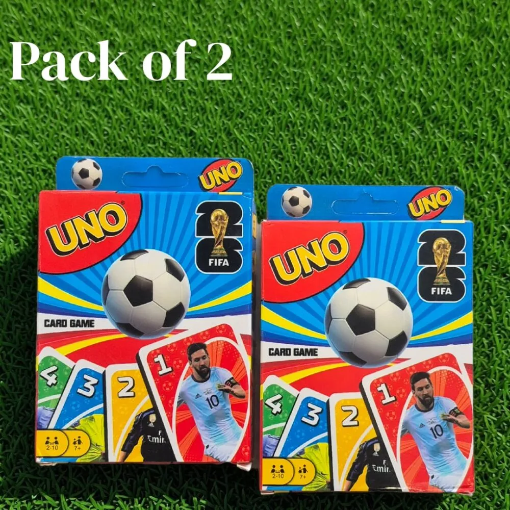 SDL 2 Packs of Football Theme Uno for Kids and Adults Travel and Indoor Card Games