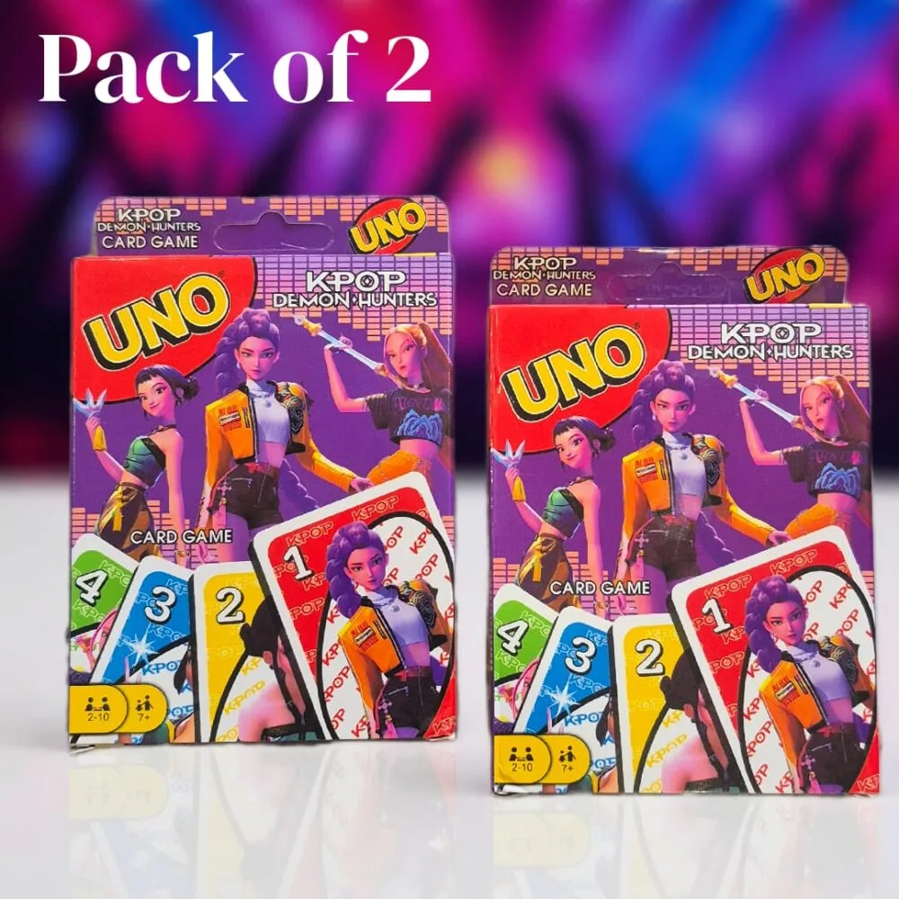 SDL 2 Packs of K-Pop Theme Uno for Kids and Adults Travel and Indoor Card Games