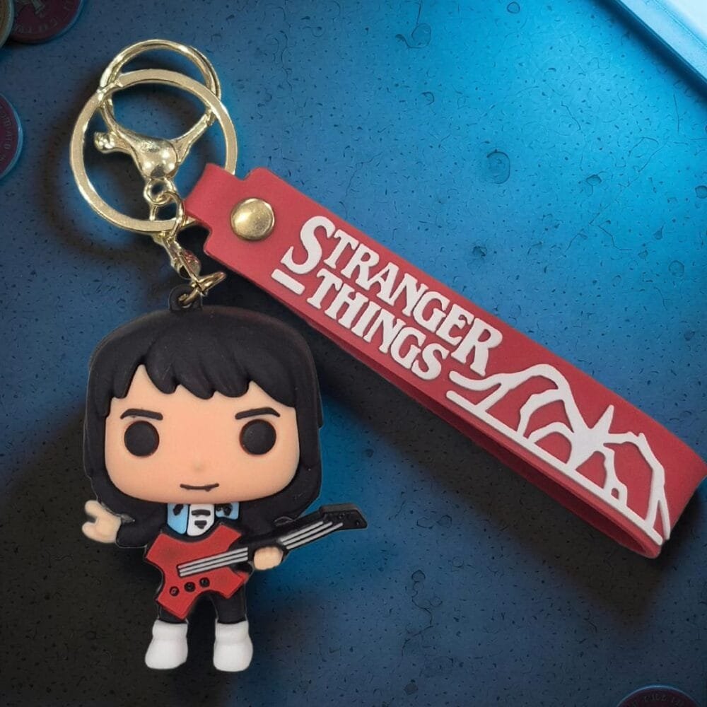 SDL Premium Silicone Keychain of Eddie Munson Character from Stranger Things of All Key Types