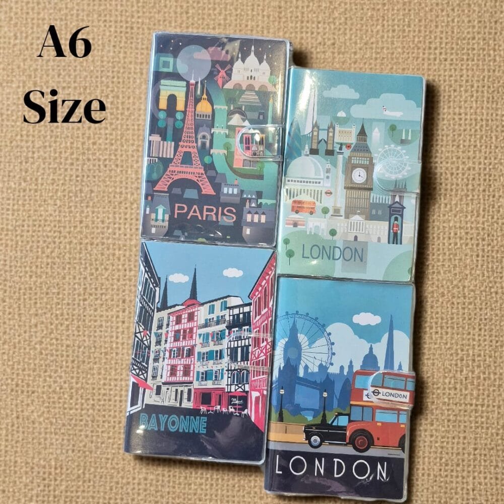SDL 4 Set of City Themed and Name A6 Size Pocket Notebook for Gifts and Notebook Lover