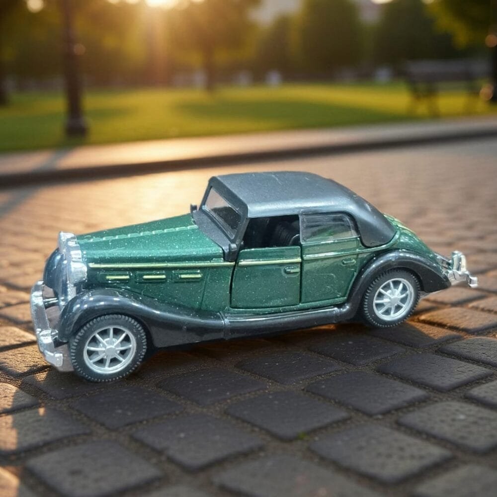 SDL Premium Stylish Green Vintage Car of Pullback Toy and Showpiece Decors