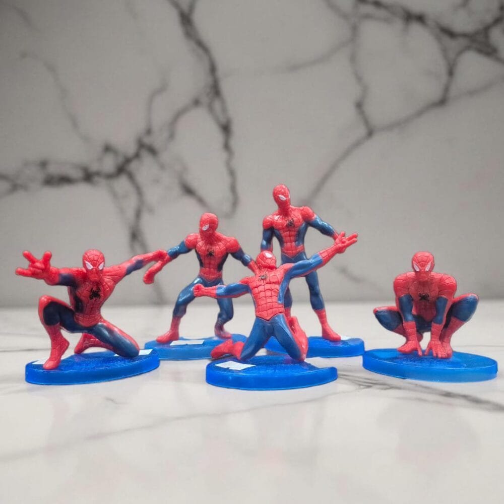 SDL 5 Pieces of Spiderman Figurine Toy or Showpiece Decors for Spiderman Fans
