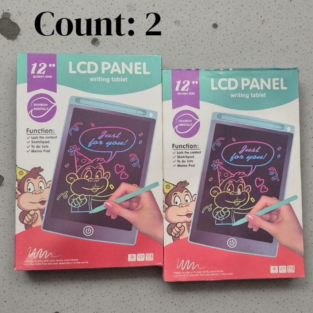SDL 2 Pieces of 12 inch LCD Panel Writing Display Board for Kids Educational Learning