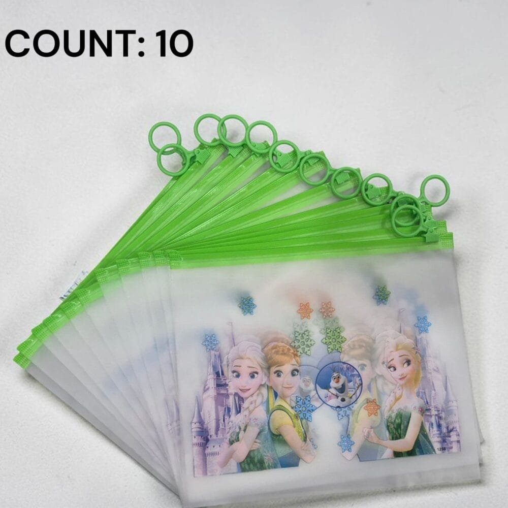 SDL 10 Pieces of Cute Frozen Theme Fabric Pouch for Kids Return Gifts and Travel/Cosmetics Kit Pouch