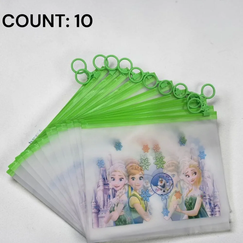 SDL 10 Pieces of Cute Frozen Theme Fabric Pouch for Kids Return Gifts and Travel/Cosmetics Kit Pouch