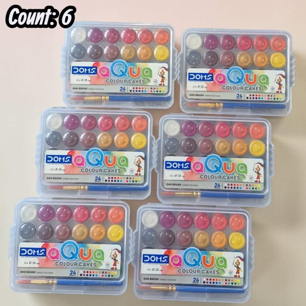 SDL - 6 Pieces of 15mm dia 24 Shades Water Color Cake Palette for Kids and Return Gifts Options