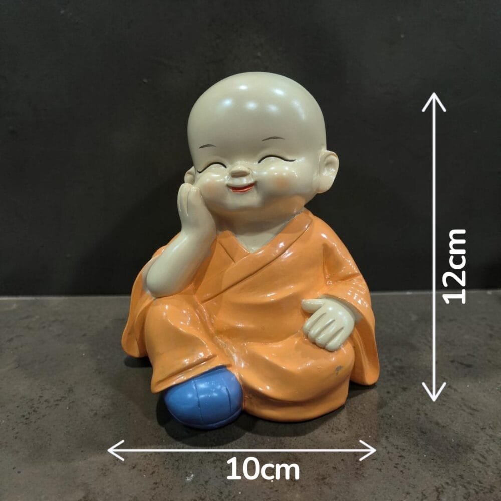 SDL 1 Piece of Cute Lightweight Buddha Figurine for Office Desks and Decors for Kitchen