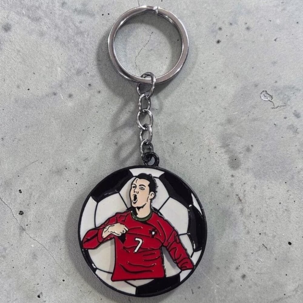 SDL 1 Piece of Premium Ronaldo Rotating Keychain for All Key Types