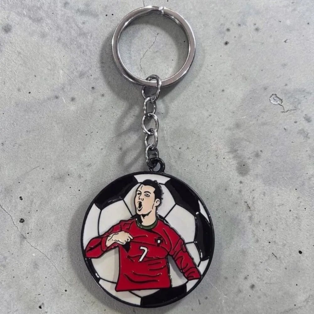 SDL 1 Piece of Premium Ronaldo Rotating Keychain for All Key Types