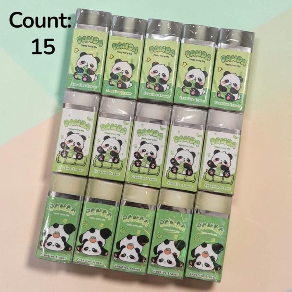 SDL 15 Pieces of Super Cute Panda Eraser for Gifts and Return Gifts