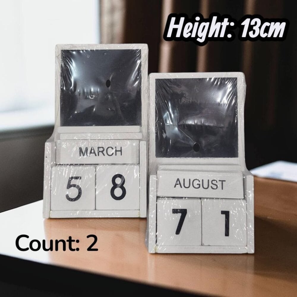 SDL - 2 Pieces of Cute Wooden Calendar with Mini Blackboard for Gifts and Return Gifts