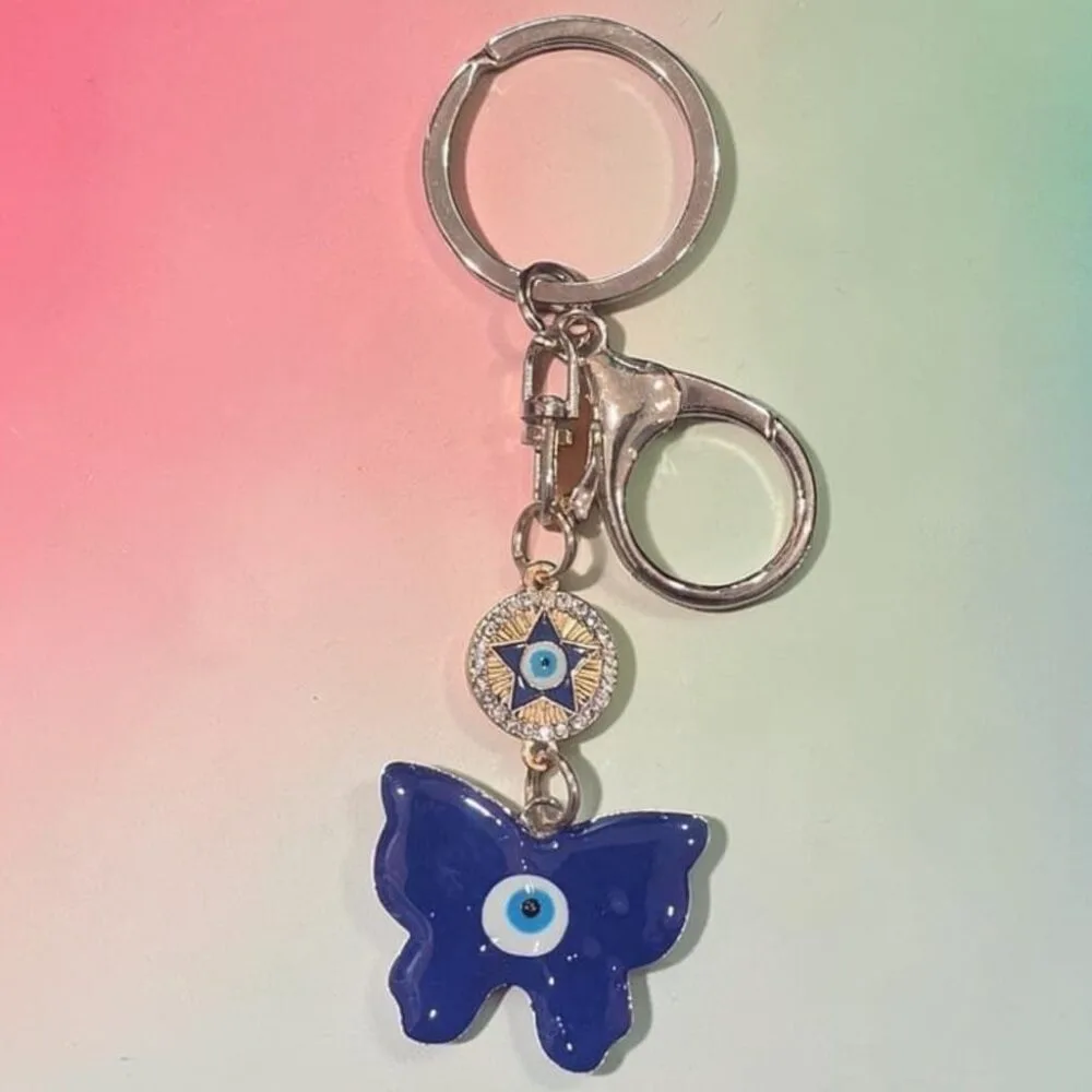 SDL 1 Piece of Premium Lightweight Aesthetic Look Evil Eye Metal Keychain for Girls And Ladies Gifts