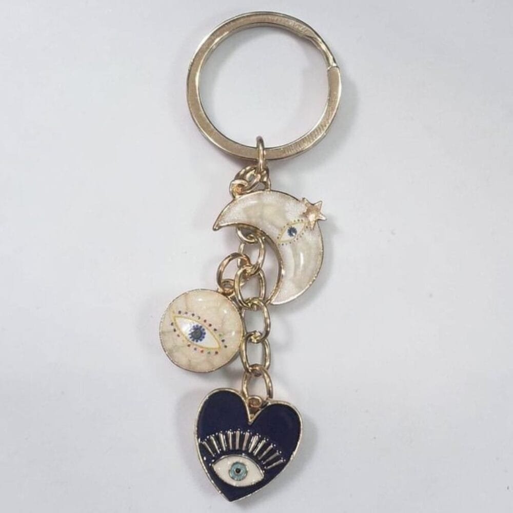 SDL 1 Piece of Premium Lightweight Aesthetic Look Evil Eye Metal Keychain for Girls And Ladies Gifts