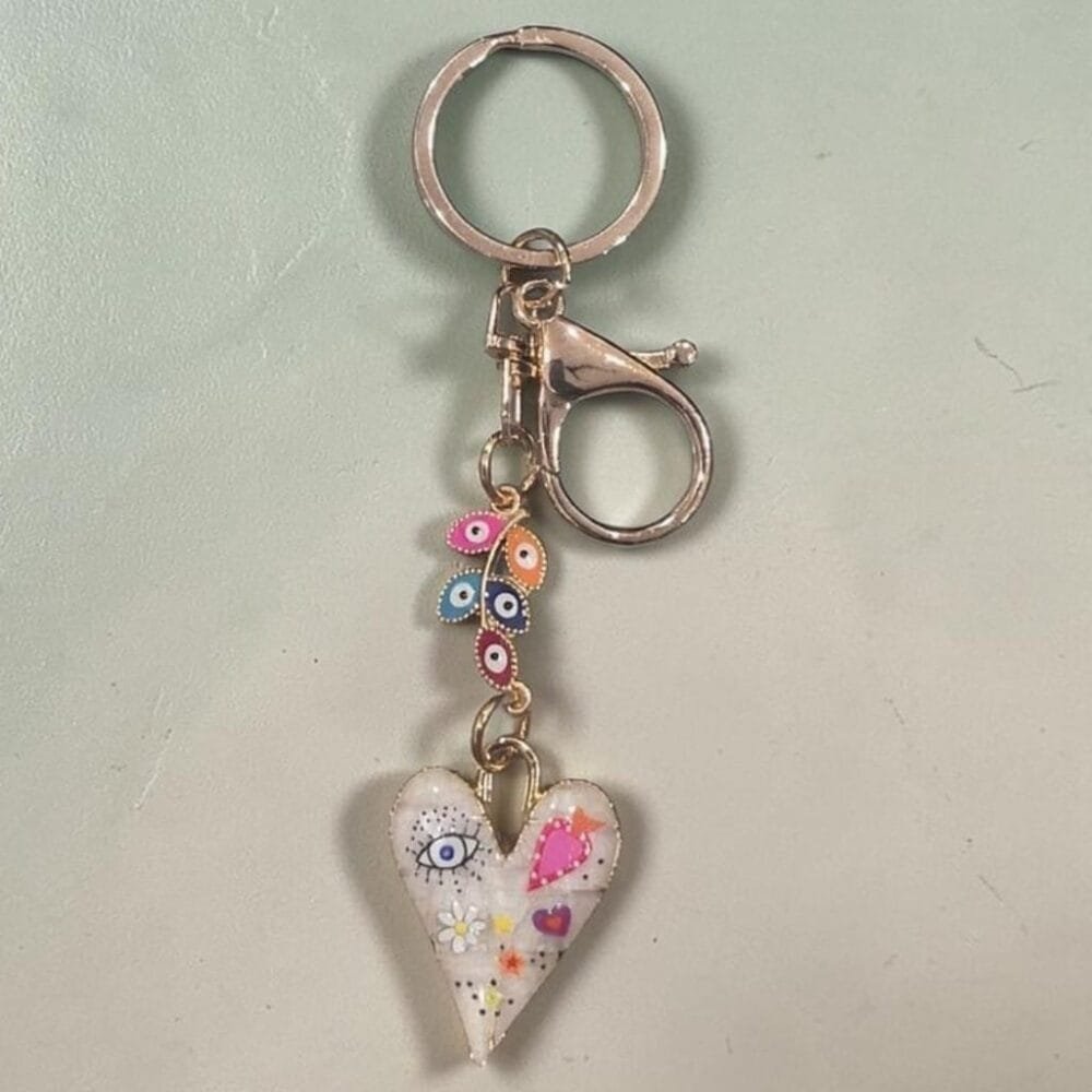 SDL 1 Piece of Premium Lightweight Aesthetic Look Evil Eye Metal Keychain for Girls And Ladies Gifts