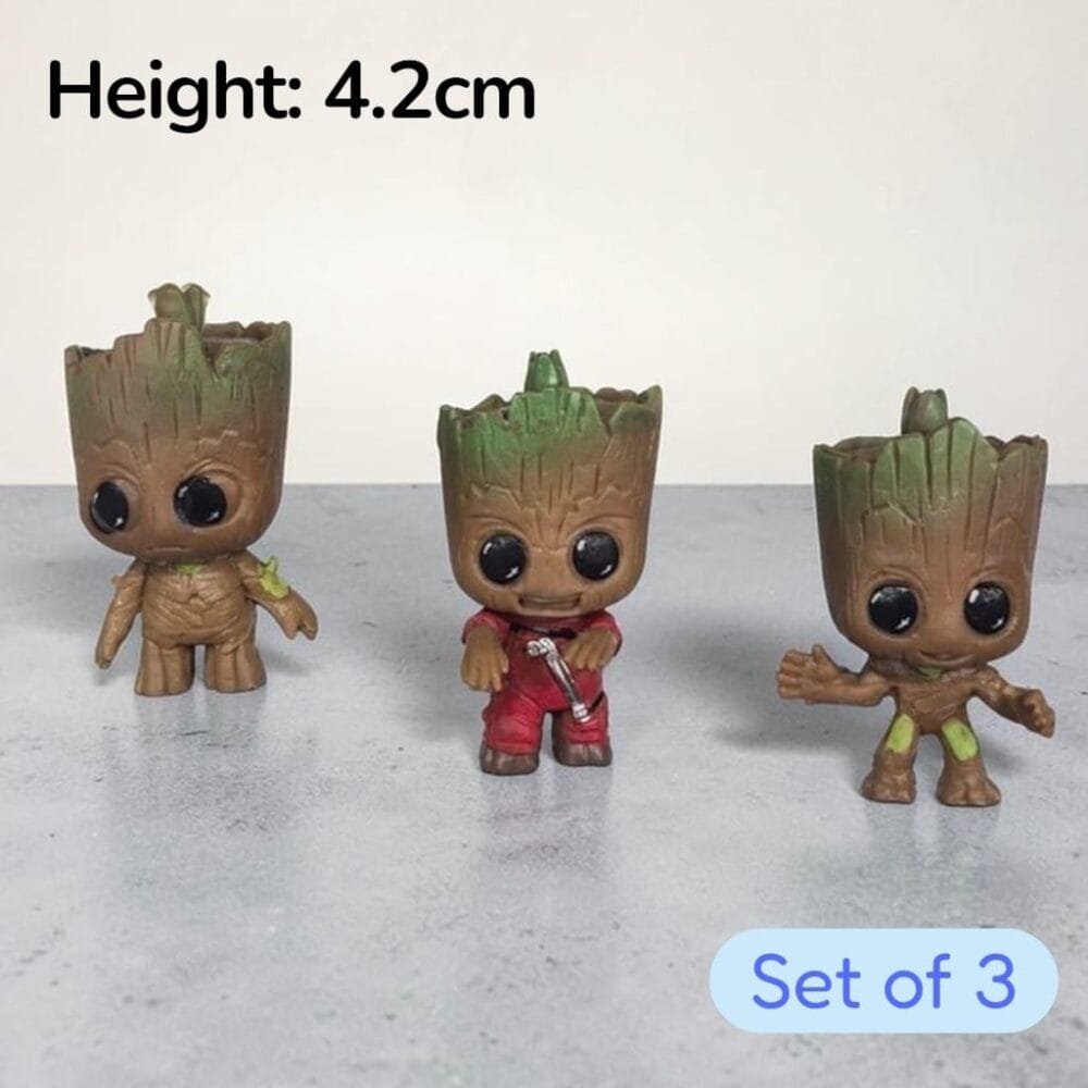 SDL 3 Pieces of Random Design Groot Miniature of Height 4.2cm for Gifts and Return Gifts