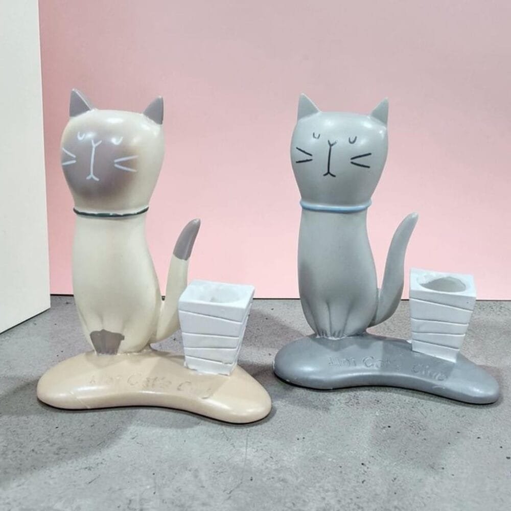 SDL 2 Pieces of Cute Cat Theme Pen or Pencil Holder for Office Decors and Return Gifts