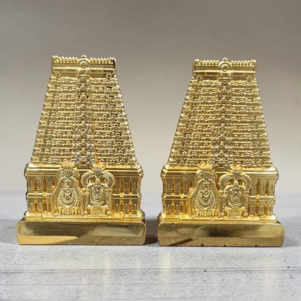 SDL 2 Pieces of Heavy Weight Metal Thiruvannamalai Idol Figurine for Gifts and Home & Puja Room Decors
