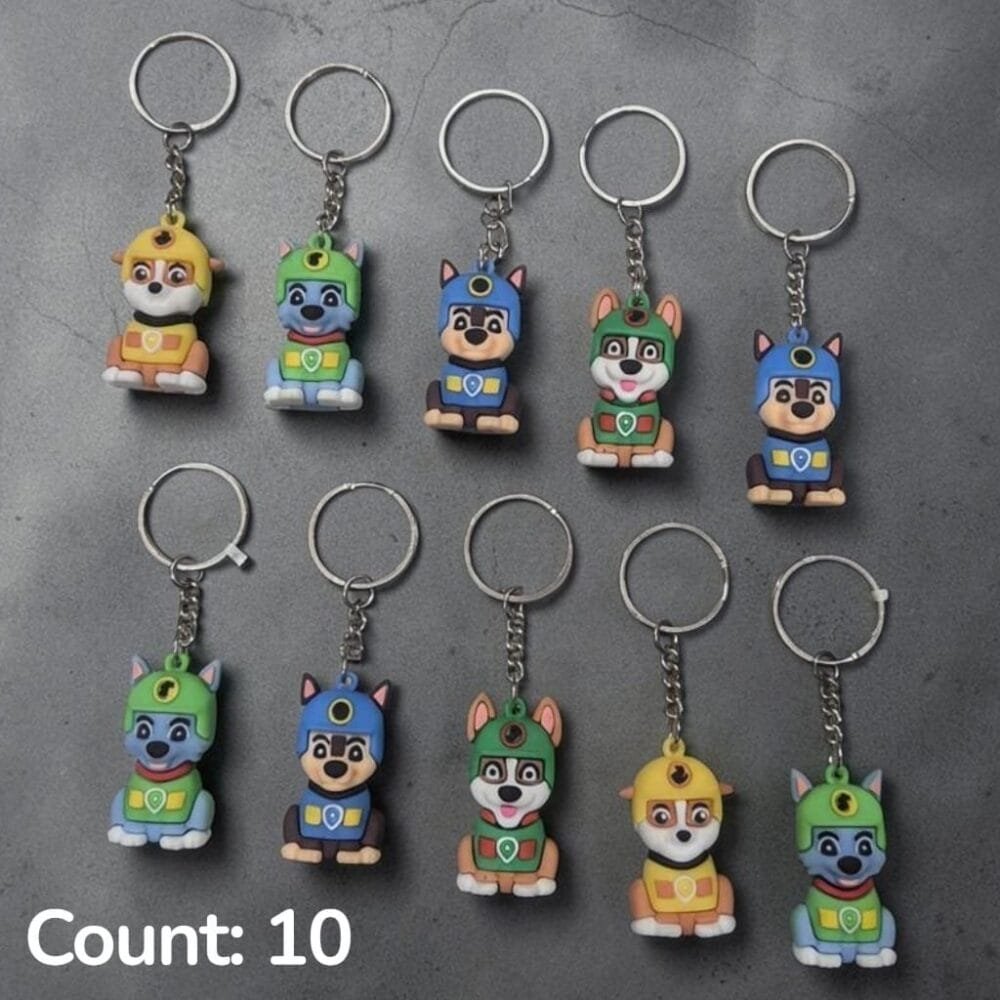 SDL 10 Pieces of Cute Paw Patrol Dog Keychain for Kids and Return Gifts