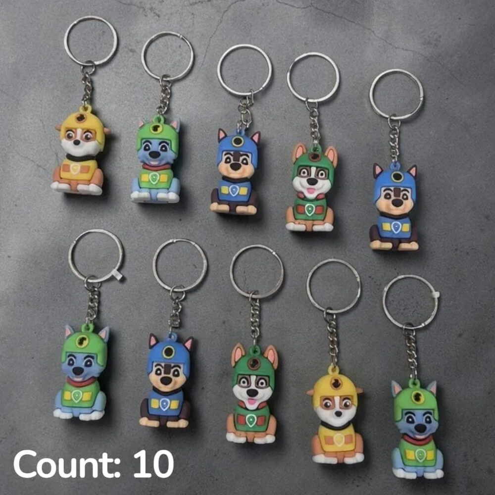 SDL 10 Pieces of Cute Paw Patrol Dog Keychain for Kids and Return Gifts