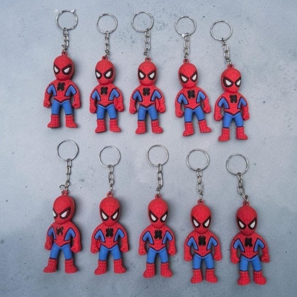 SDL 10 Pieces of Cute Spiderman Keychain for All Kids Return Gifts