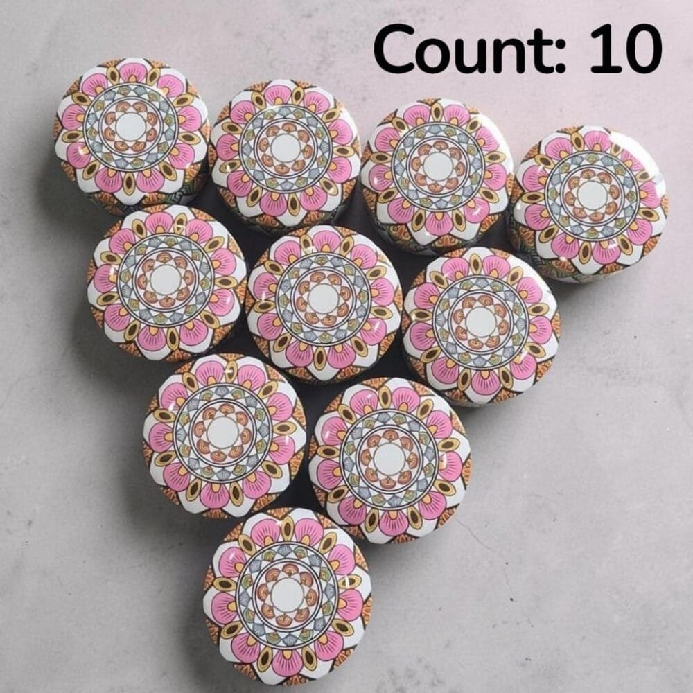 SDL 10 Pieces of Cute Round Metal Tin Container for Return Gifts and Golu Gifts