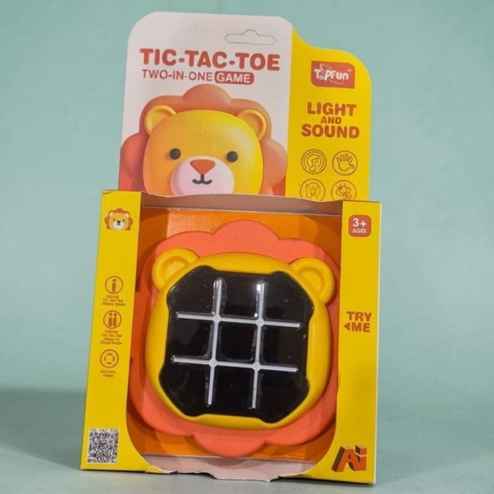 SDL 1 Piece of Premium Lion Design Electronic Tic Tac Toe Game for Kids Gifts and Indoor, Travel Games