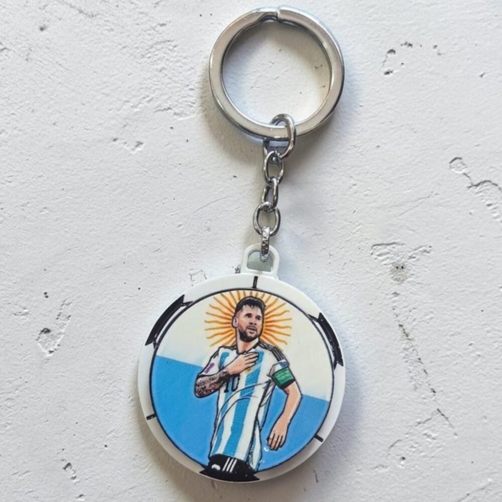 SDL 1 Piece of Messi Metal Rotating Keychain for Gifts and Fans